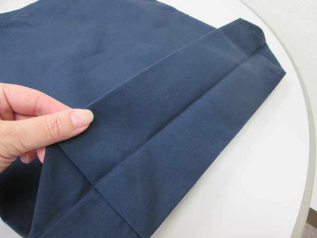 ノベルティ:厚手コットンバッグヘビーウェイト(L)マチ付 ネイビー