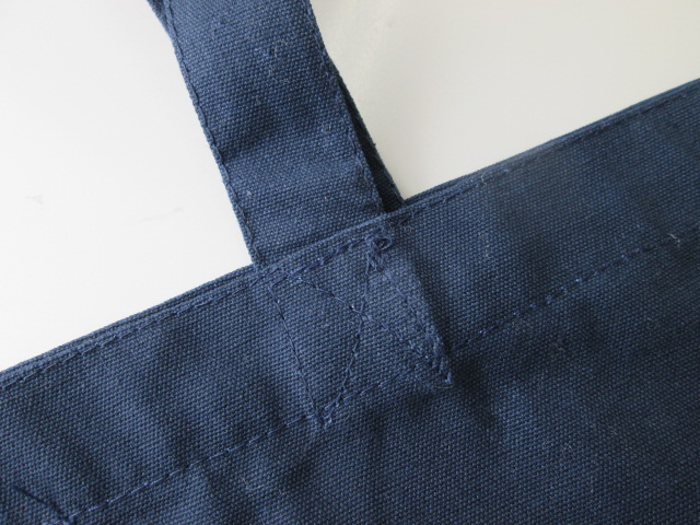 ノベルティ:厚手コットンバッグヘビーウェイト(L)マチ付 ネイビー