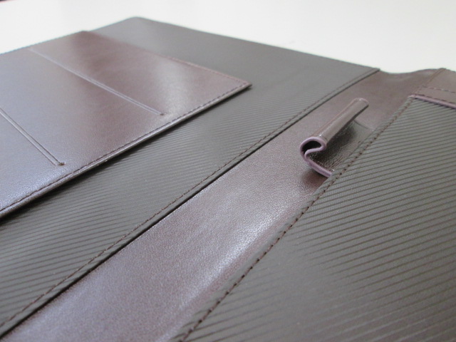 ノベルティ:レザーA4レポートパッドカバー ダークブラウン