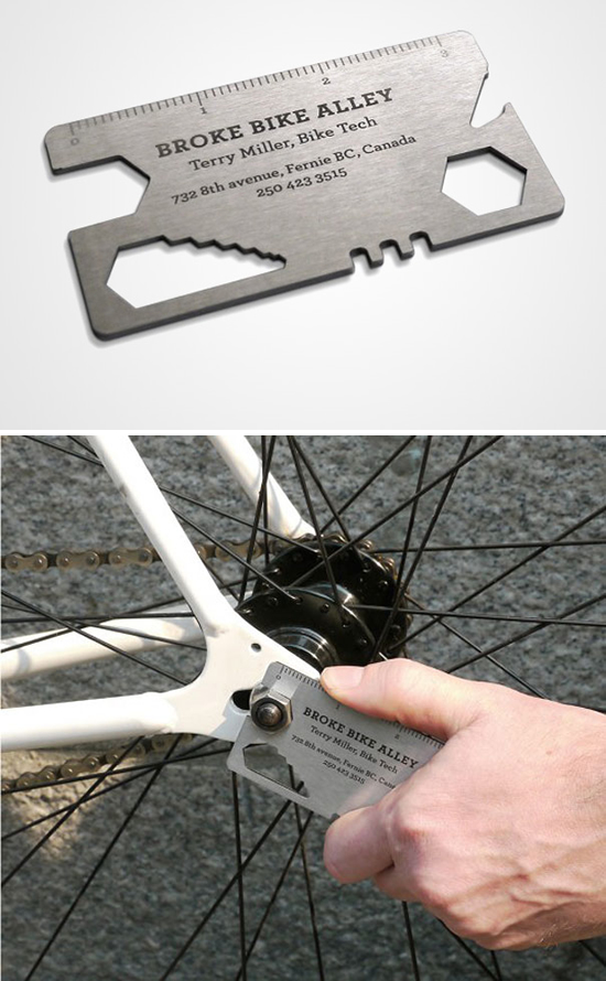 自転車ショップのビジネスカード