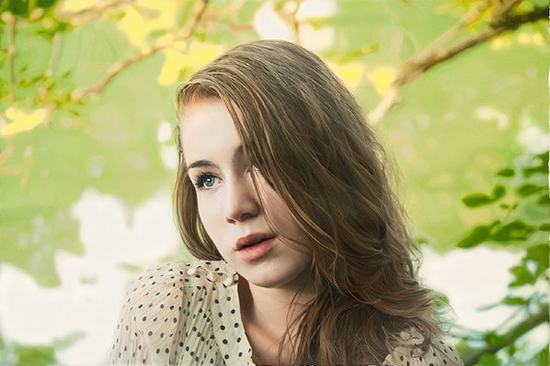 Untitled; Megan, oil on paper, 42 x 60 in, 2012