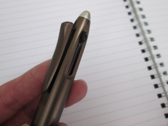 ノベルティ:三菱鉛筆 ピュアモルト 2&1 3機能ペン 箱添 C/メタリックブラウン