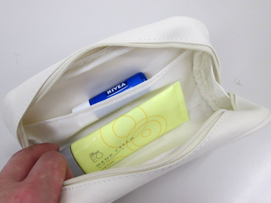 ノベルティ:ベーシックファスナーポーチ(M) ミルキーベージュ