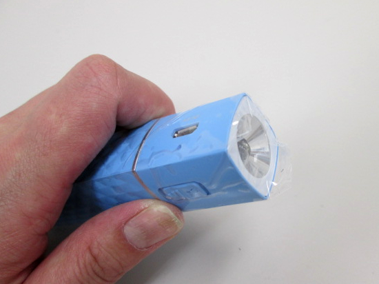 ノベルティ:ライト付モバイルバッテリー ウィズ