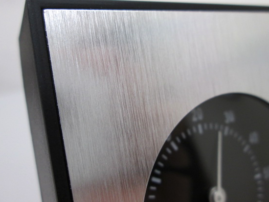 ノベルティ:アナログクロック&室温計 シルバー×黒