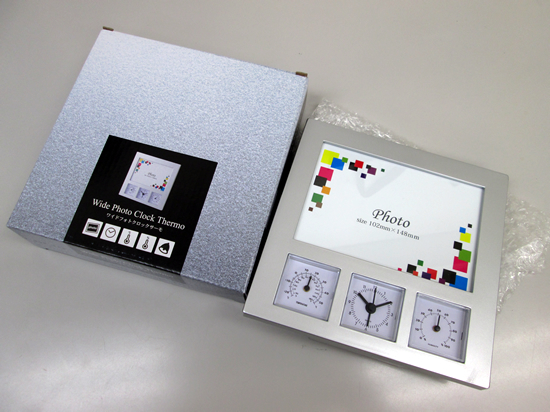 ノベルティ:ワイドフォトクロックサーモ