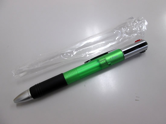ノベルティ:4ノックボールペン グリーン