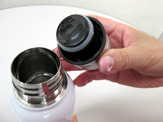 ノベルティ:ステンレススリムボトル(350ml) 白