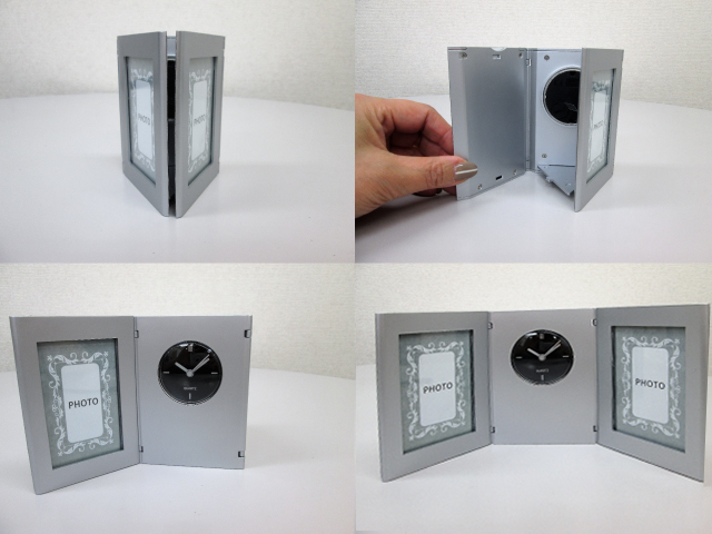 ノベルティ:ペン&フォトスタンドクロック