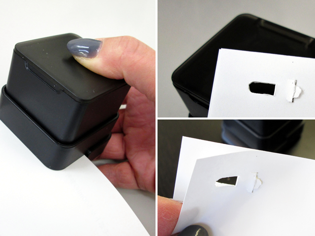 ノベルティ:クリップ付針なしステープラー