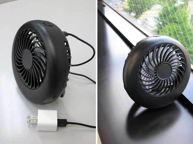ノベルティ:コードレスデスクファン ブラック