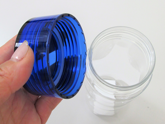 ノベルティ:クリアキャップボトル ブルー