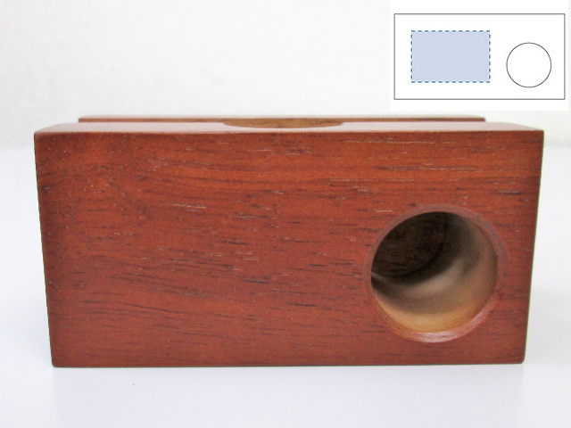 ノベルティ:ラバーウッドスピーカースタンド シングルホーン ブラウン