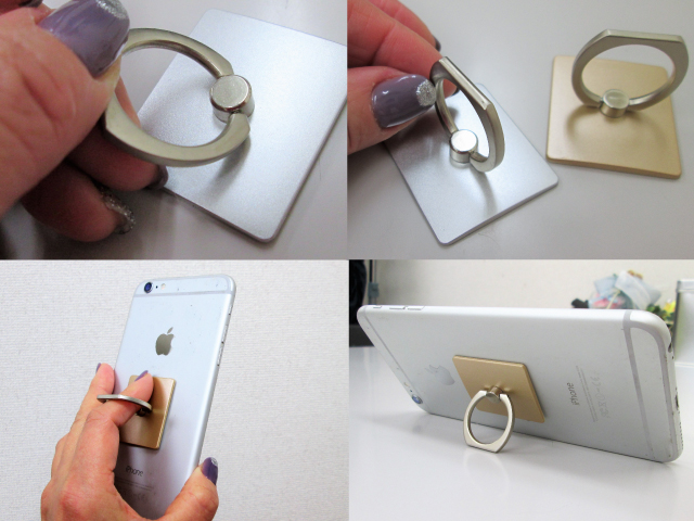 ノベルティ:2WAYスマホリング アソート/2色取混ぜ