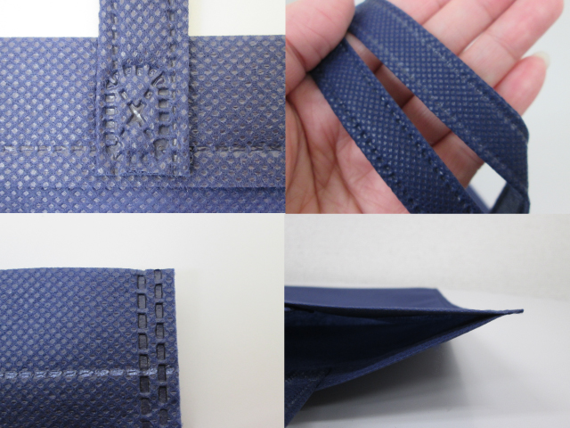 ノベルティ:アドバッグ75 持ち手付A4 紺