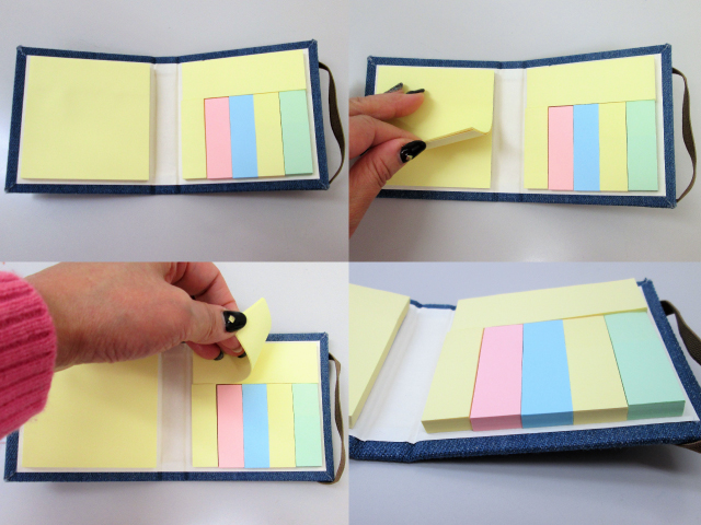 ノベルティ:デニム付箋(M) ヴィンテージブルー