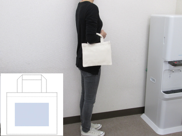 ノベルティ:キャンバスボックスランチトート ナチュラル