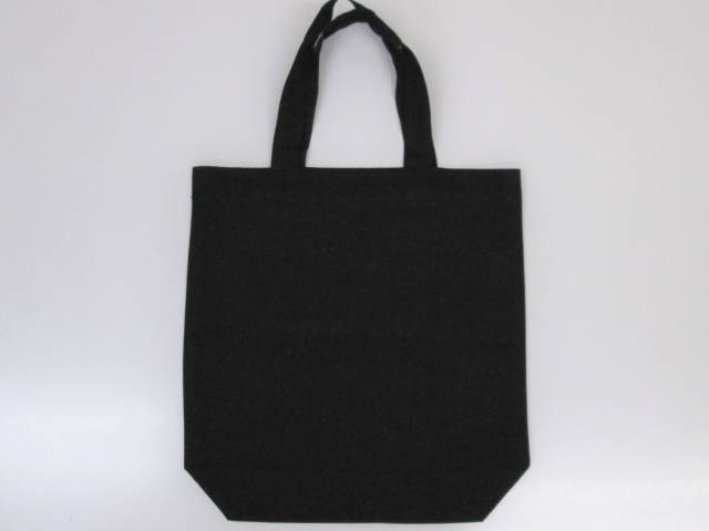 ノベルティ:厚手コットンマチ付トート(M) ブラック