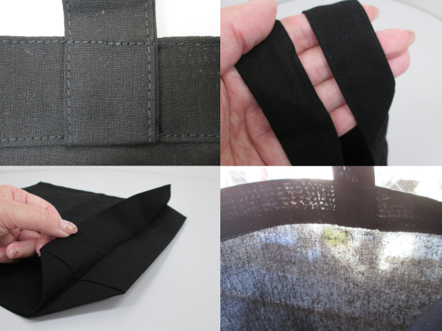 ノベルティ:厚手コットンマチ付トート(M) ブラック