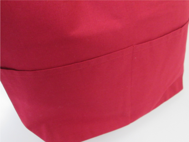 ノベルティ:厚手コットンアウトポケットトート ワインレッド