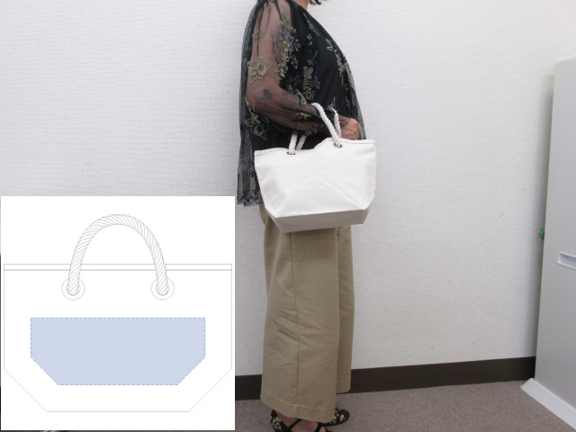 ノベルティ:キャンバスマリントート(S) ナチュラル