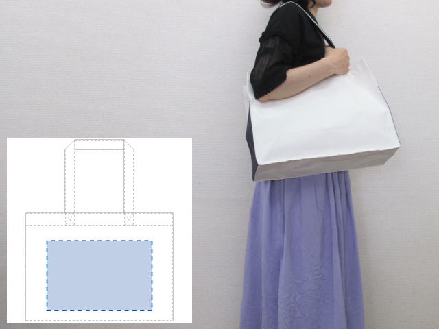 ノベルティ:ボックスコンビトート ネイビーブルー