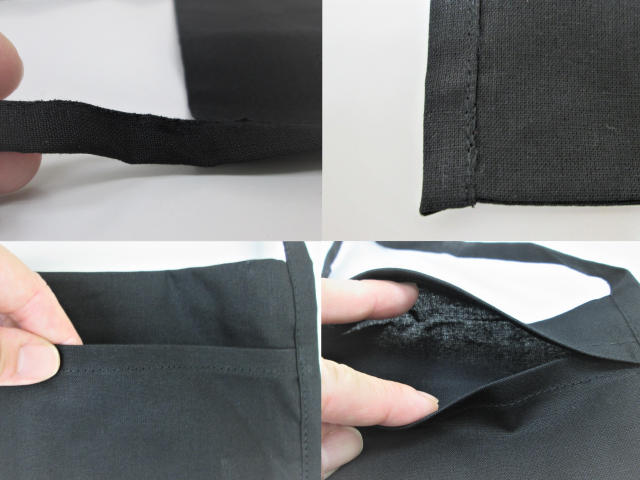 厚手コットンミニサコッシュ ブラック