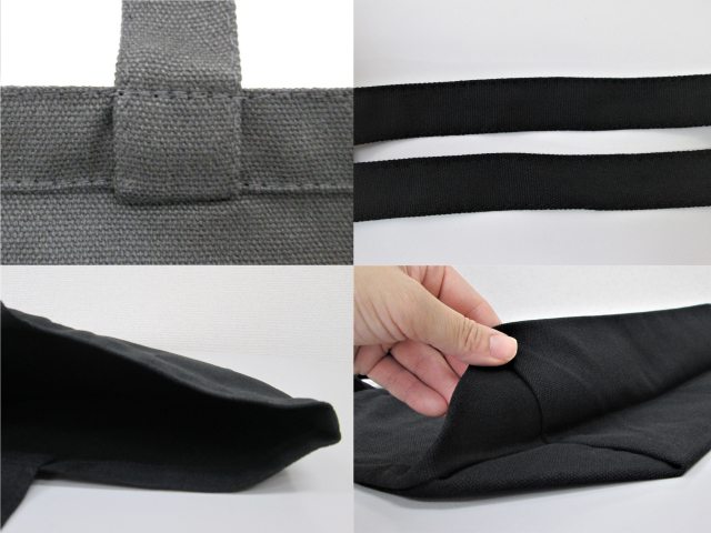 キャンバストート(横型/大) 黒