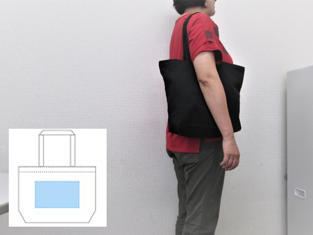 キャンバストート(横型/大) 黒