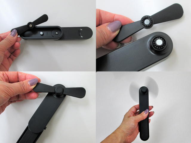 ノベルティ:コンパクトポータブルファン ブラック