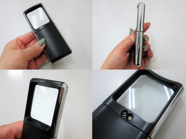 ノベルティ:スライド式ライトルーペ 指定不可(色柄)