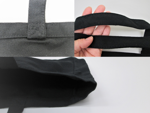 キャンバストート(マチあり/大) 黒