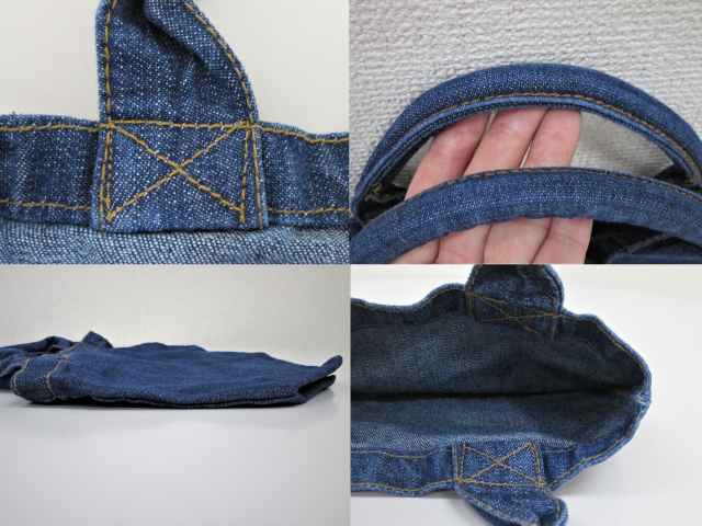 ウォッシュデニムトート(S) ウォッシュブルー