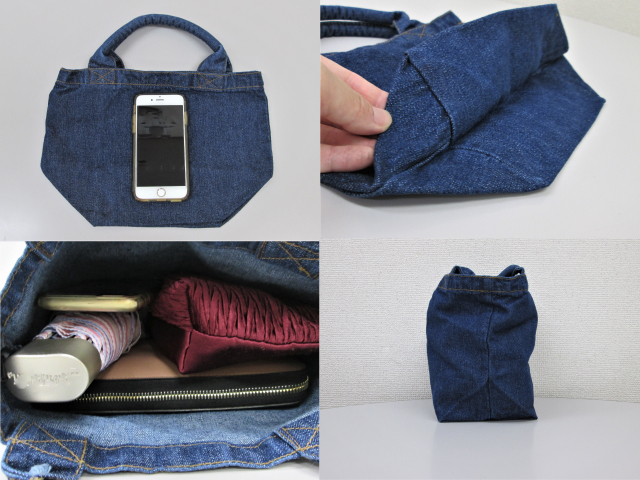 ウォッシュデニムトート(S) ウォッシュブルー