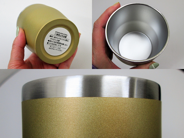 ノベルティ:真空ステンレスカラータンブラー350ml シャンパンゴールド