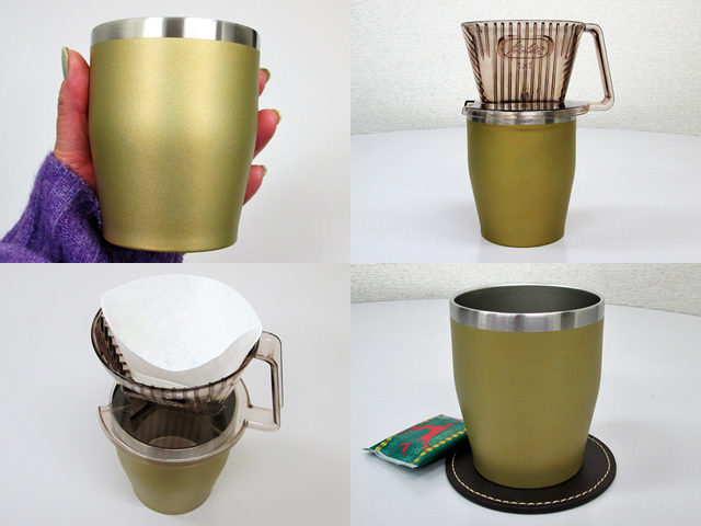 ノベルティ:真空ステンレスカラータンブラー350ml シャンパンゴールド