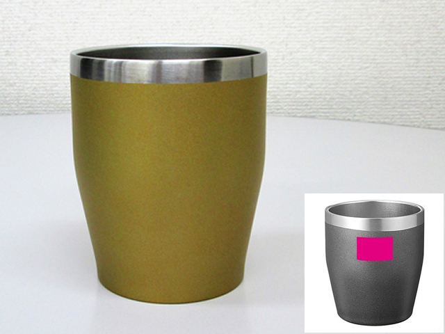 ノベルティ:真空ステンレスカラータンブラー350ml シャンパンゴールド