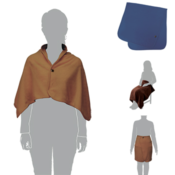 ノベルティ:<新作商品入荷しました> 3WAYブランケット ベーシックネイビー